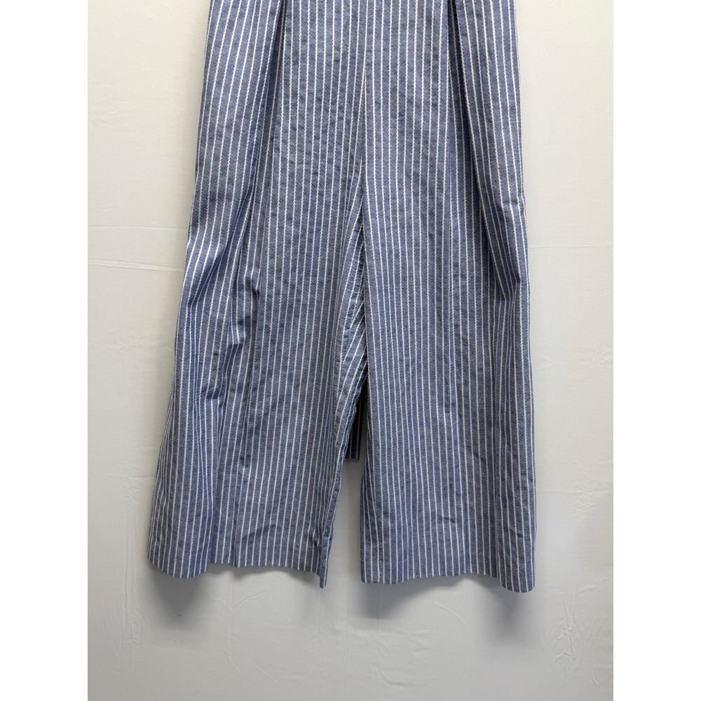1901 Anthro Wide Leg Jumpsuit V-Neck Ruffle Shoulder Tie Waist Summer 12 Cruise - Picture 2 of 11